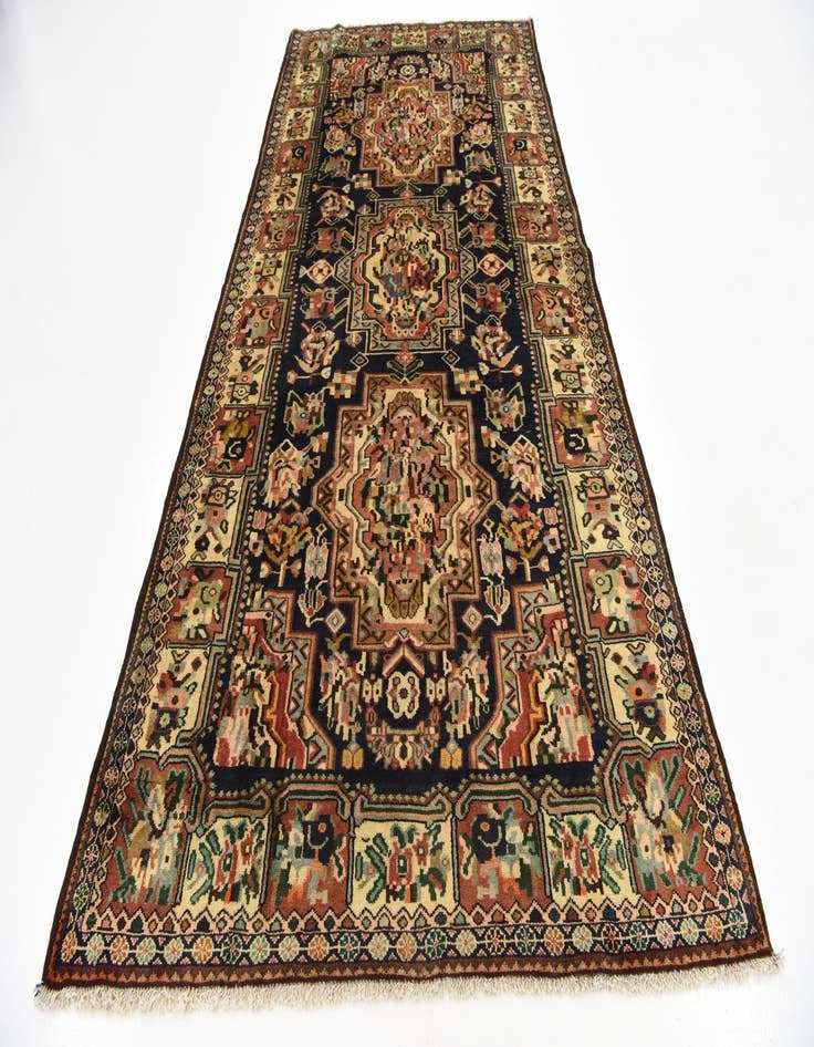 Detail image of 4' 10 x 9' 9  Hand Knotted Bakhtiar Persian Wool Runner Rug