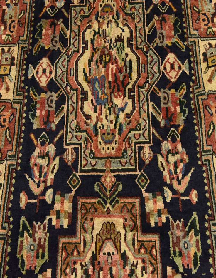 Detail image of 4' 10 x 9' 9  Hand Knotted Bakhtiar Persian Wool Runner Rug