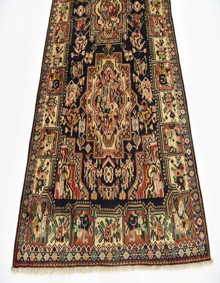 Detail image of 4' 10 x 9' 9  Hand Knotted Bakhtiar Persian Wool Runner Rug