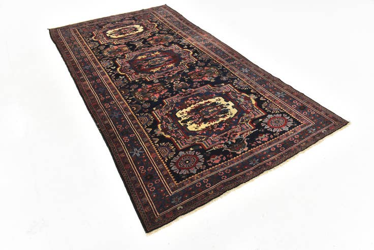 Detail image of 5' x 9' 4 Hand Knotted Bakhtiar Persian Wool Runner Rug