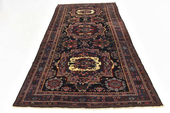 5' x 9' 4 Hand Knotted Bakhtiar Persian Wool Runner Rug