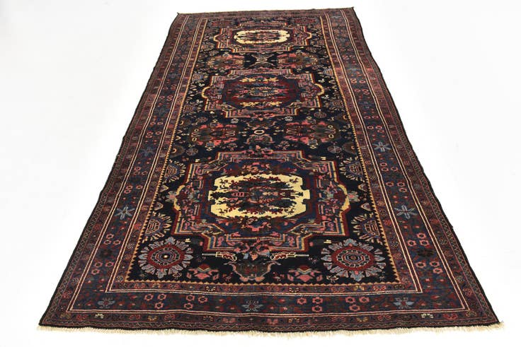 Detail image of 5' x 9' 4 Hand Knotted Bakhtiar Persian Wool Runner Rug