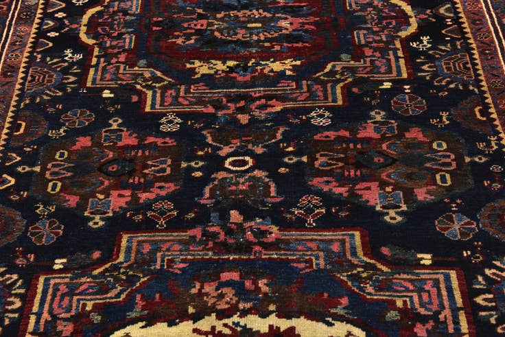 Detail image of 5' x 9' 4 Hand Knotted Bakhtiar Persian Wool Runner Rug