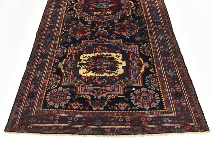 Detail image of 5' x 9' 4 Hand Knotted Bakhtiar Persian Wool Runner Rug