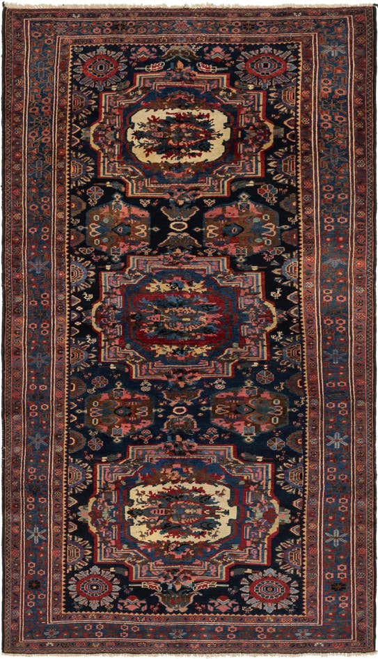 Detail image of 5' x 9' 4 Hand Knotted Bakhtiar Persian Wool Runner Rug