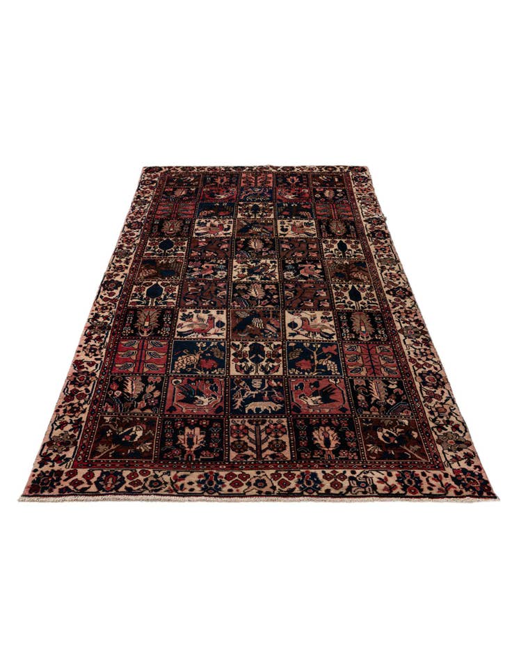 Detail image of 5' 1 x 9' 7 Hand Knotted Bakhtiar Persian Wool Runner Rug