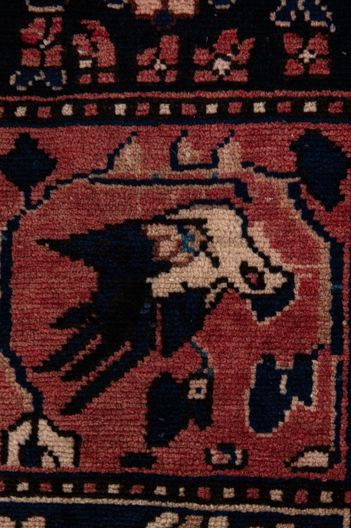5' 1 x 9' 7 Hand Knotted Bakhtiar Persian Wool Runner Rug
