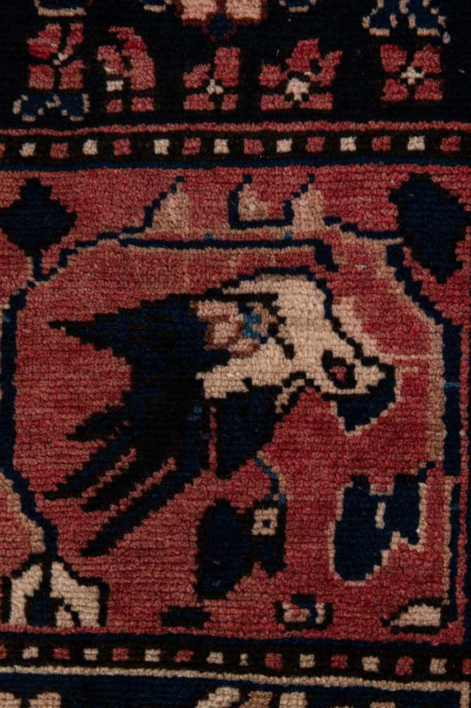 5' 1 x 9' 7 Hand Knotted Bakhtiar Persian Wool Runner Rug