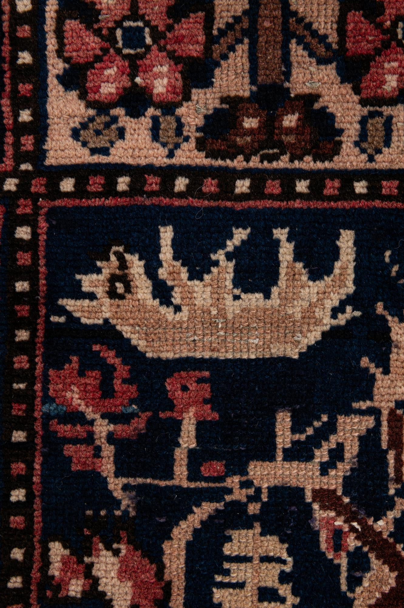 5' 1 x 9' 7 Hand Knotted Bakhtiar Persian Wool Runner Rug