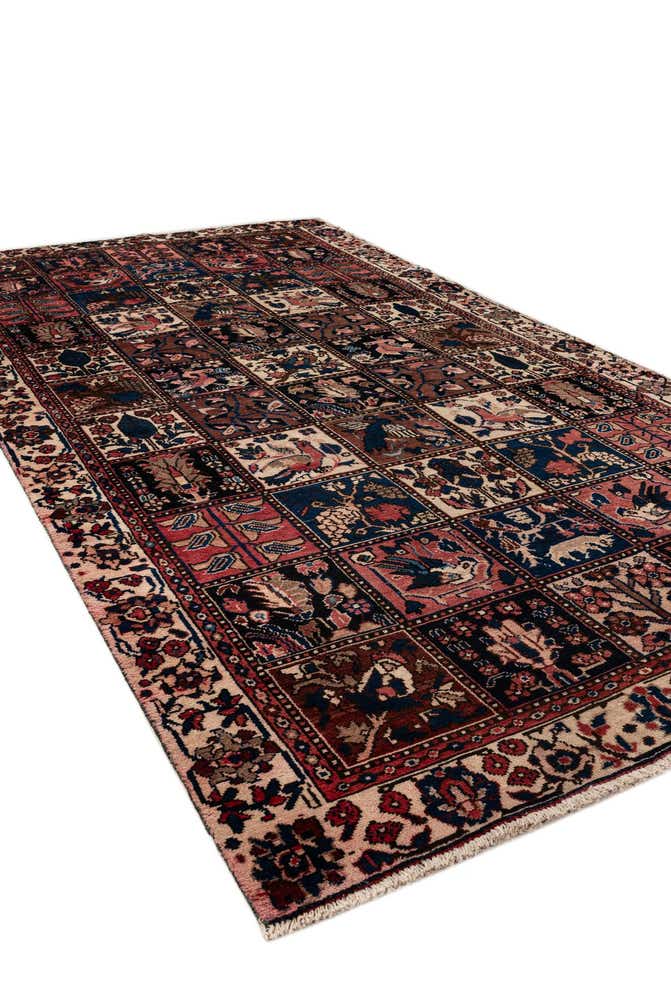 5' 1 x 9' 7 Hand Knotted Bakhtiar Persian Wool Runner Rug