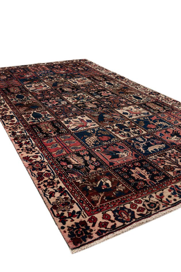 Detail image of 5' 1 x 9' 7 Hand Knotted Bakhtiar Persian Wool Runner Rug
