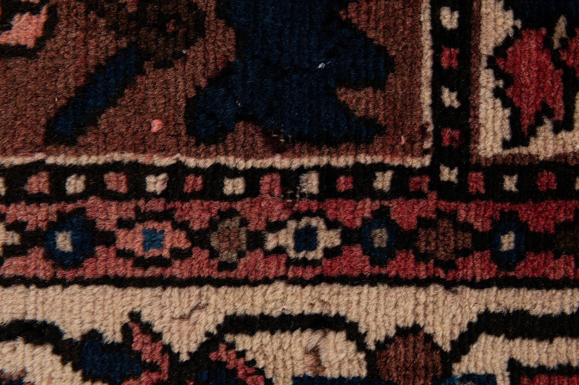 5' 1 x 9' 7 Hand Knotted Bakhtiar Persian Wool Runner Rug