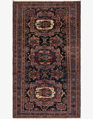 5' x 9' 4 Hand Knotted Bakhtiar Persian Wool Runner Rug
