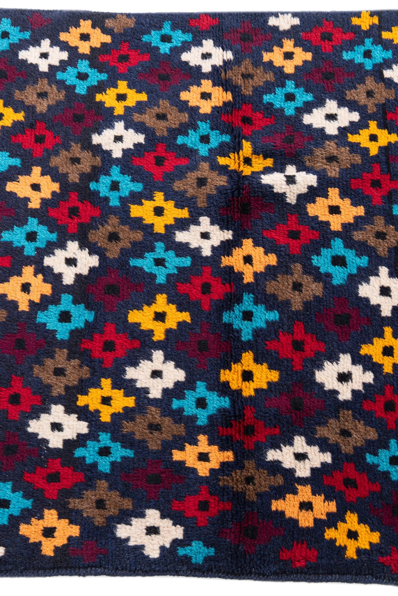 2' 10 x 10' Hand Knotted Balouch Wool Runner Rug
