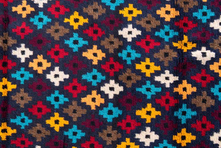 2' 10 x 10' Hand Knotted Balouch Wool Runner Rug