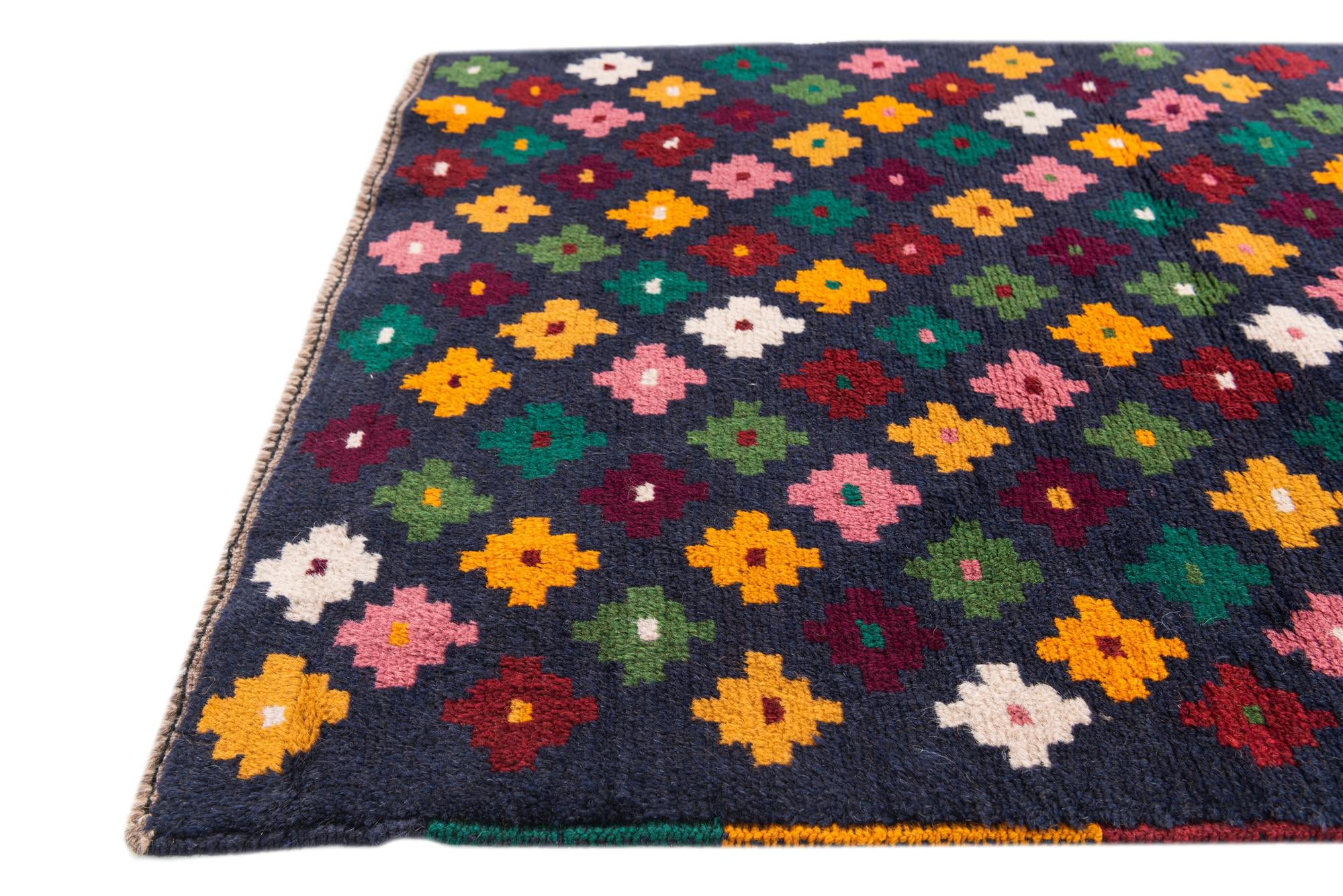 2' 8 x 9' 10 Hand Knotted Balouch Wool Runner Rug