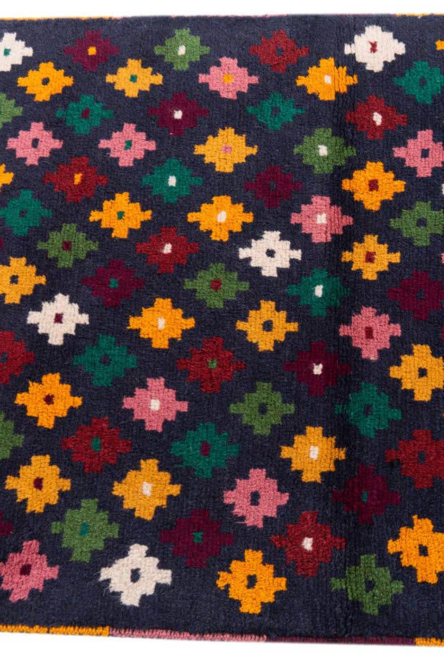 Detail image of 2' 8 x 9' 10 Hand Knotted Balouch Wool Runner Rug