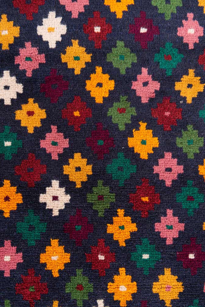 2' 8 x 9' 10 Hand Knotted Balouch Wool Runner Rug