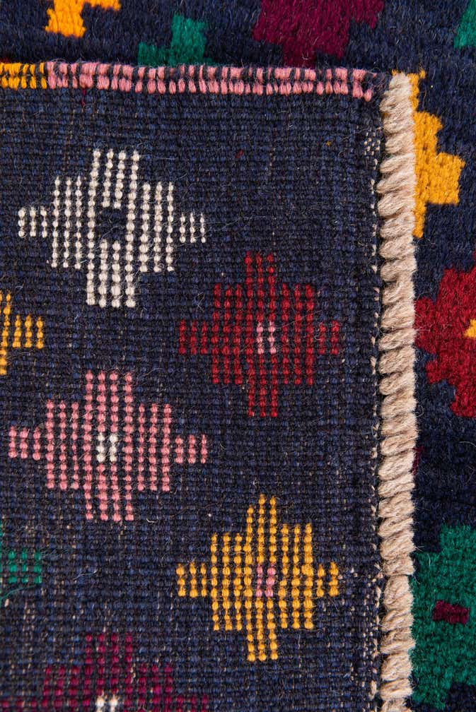 2' 8 x 9' 10 Hand Knotted Balouch Wool Runner Rug