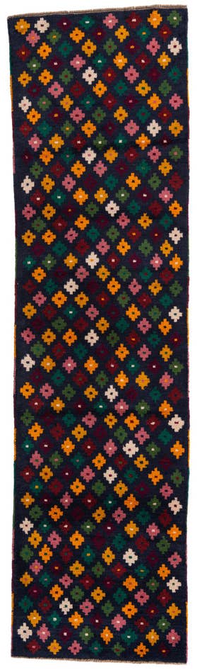 Detail image of 2' 8 x 9' 10 Hand Knotted Balouch Wool Runner Rug