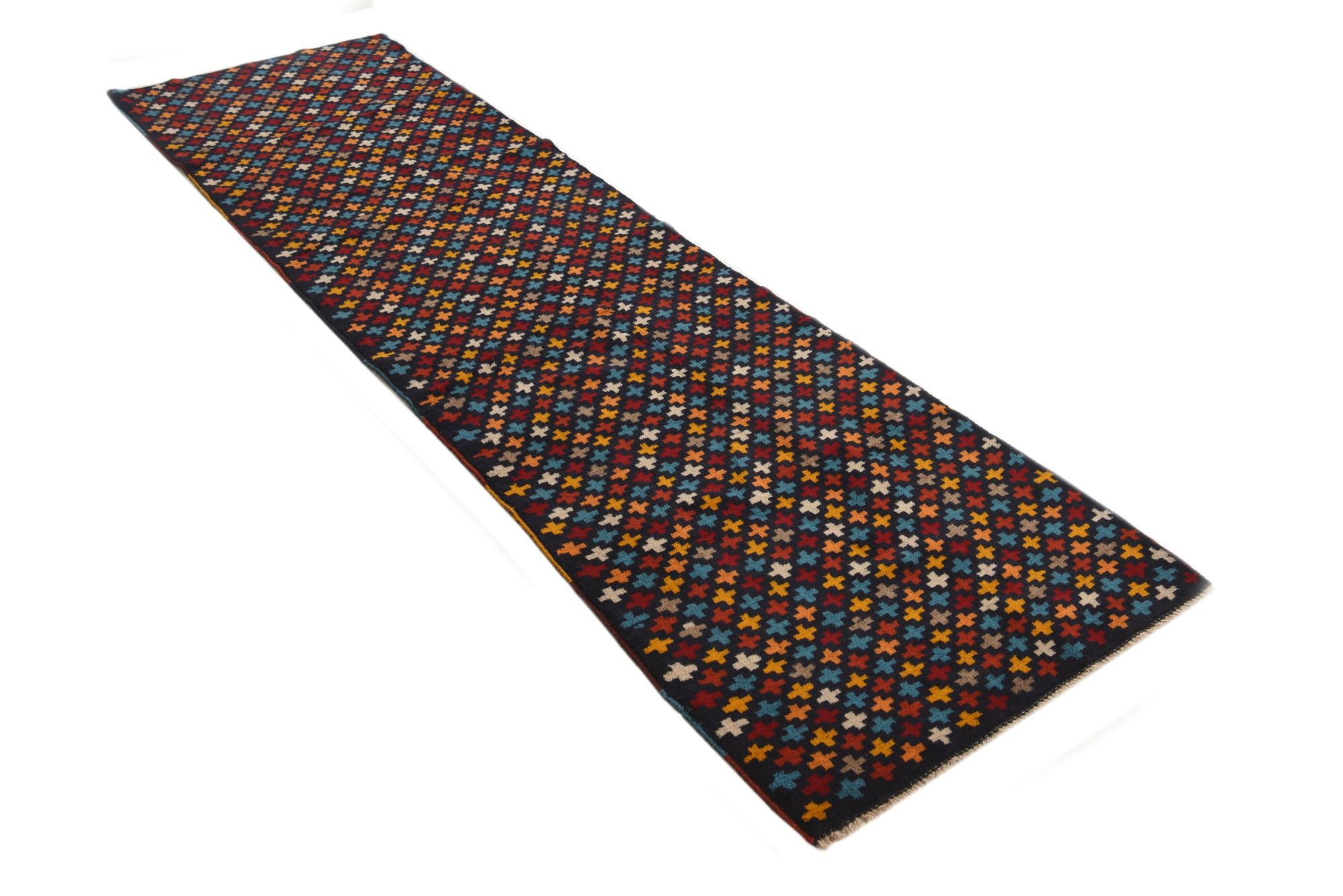 2' 9 x 10' 1 Hand Knotted Balouch Wool Runner Rug