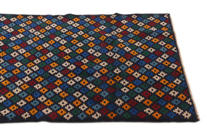 3' x 9' 7 Hand Knotted Balouch Wool Runner Rug