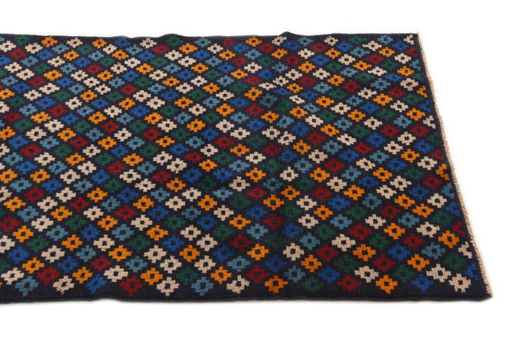 Detail image of 3' x 9' 7 Hand Knotted Balouch Wool Runner Rug