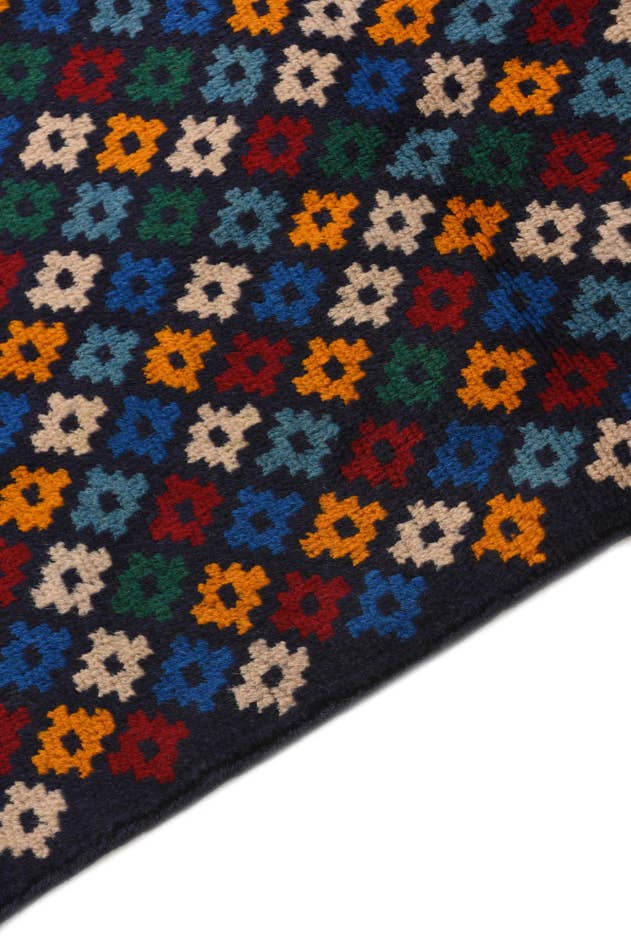 Detail image of 3' x 9' 7 Hand Knotted Balouch Wool Runner Rug