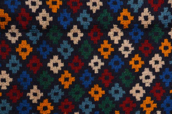 3' x 9' 7 Hand Knotted Balouch Wool Runner Rug
