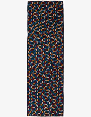 3' x 9' 7 Hand Knotted Balouch Wool Runner Rug