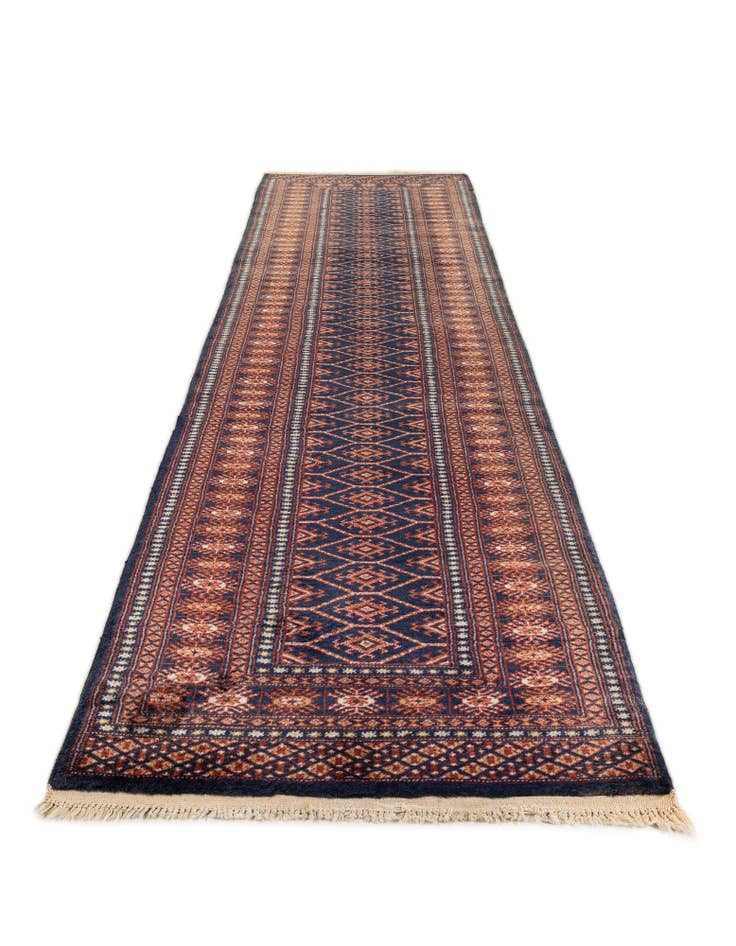 Detail image of 2' 10 x 10' 6  Hand Knotted Bokhara Oriental Wool Runner Rug