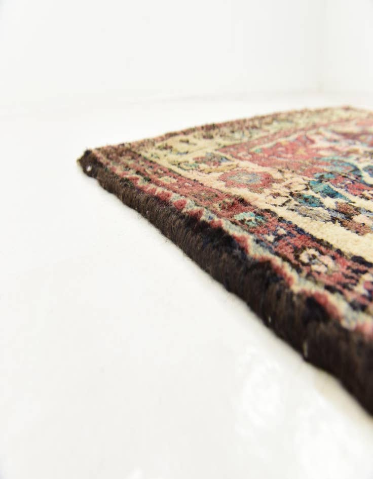 Detail image of 3' 7 x 10'  Hand Knotted Borchelu Persian Wool Runner Rug