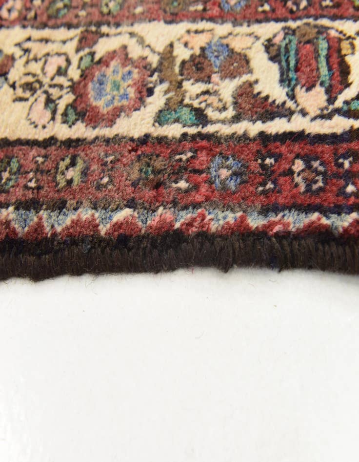 Detail image of 3' 7 x 10'  Hand Knotted Borchelu Persian Wool Runner Rug