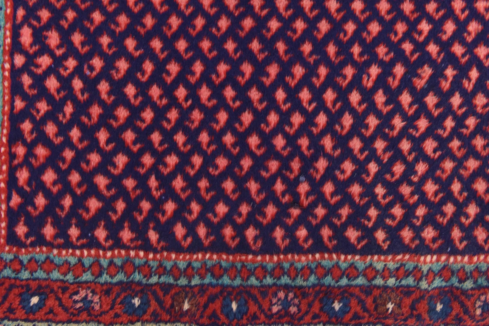 3' 7 x 9' 8 Hand Knotted Botemir Persian Wool Runner Rug