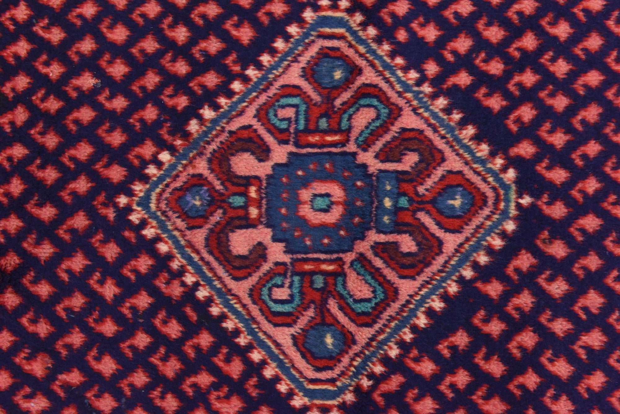 3' 7 x 9' 8 Hand Knotted Botemir Persian Wool Runner Rug