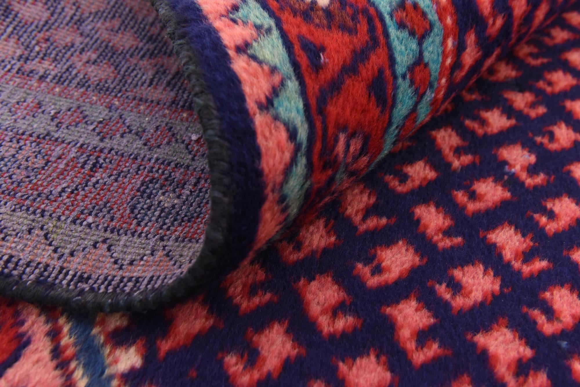 3' 7 x 9' 8 Hand Knotted Botemir Persian Wool Runner Rug