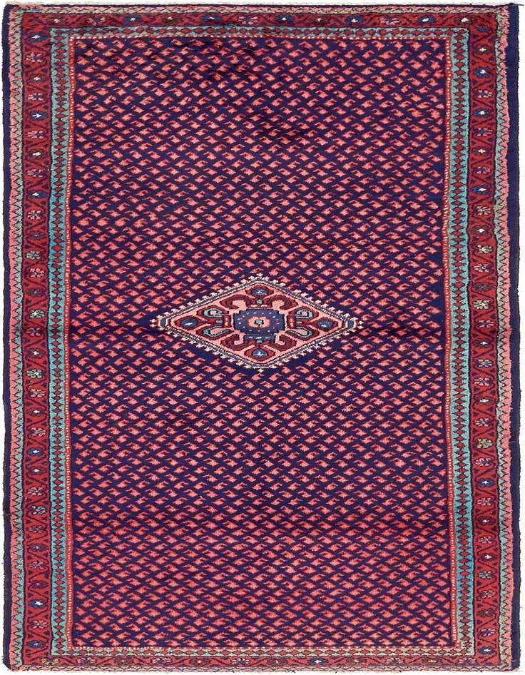 Detail image of 3' 7 x 9' 8 Hand Knotted Botemir Persian Wool Runner Rug