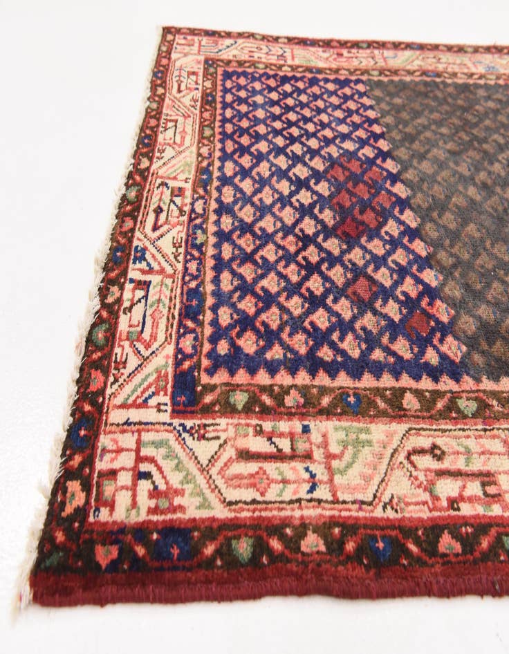 Detail image of 3' 7 x 10'  Hand Knotted Botemir Persian Wool Runner Rug