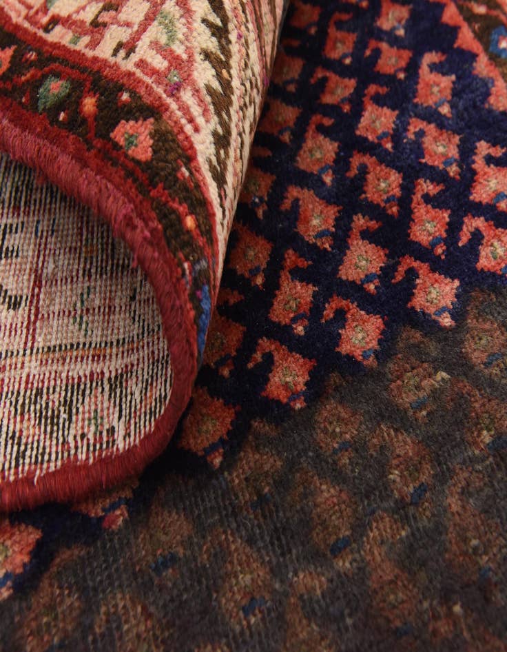 Detail image of 3' 7 x 10'  Hand Knotted Botemir Persian Wool Runner Rug