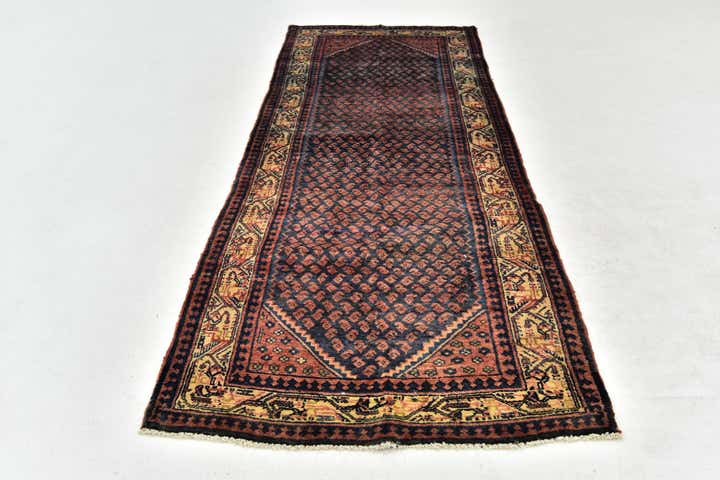 3' 5 x 10' 2 Hand Knotted Botemir Persian Wool Runner Rug