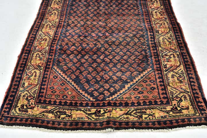 3' 5 x 10' 2 Hand Knotted Botemir Persian Wool Runner Rug