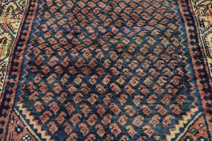 3' 5 x 10' 2 Hand Knotted Botemir Persian Wool Runner Rug