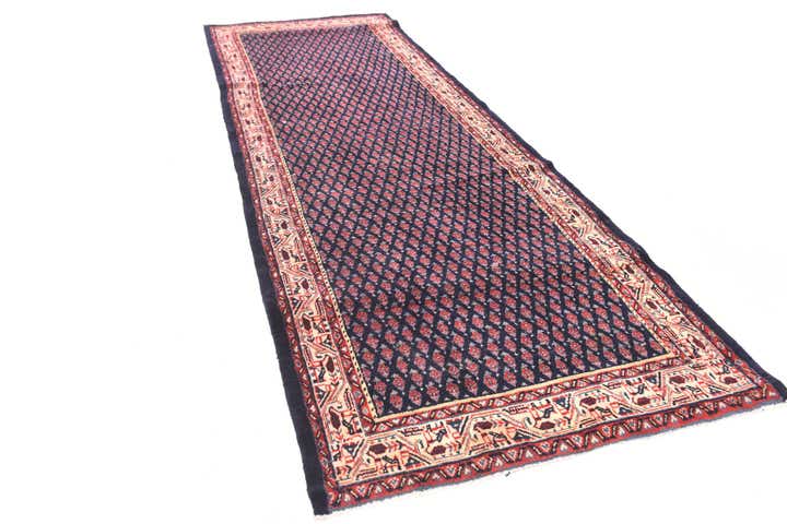 3' 7 x 10' 9 Hand Knotted Botemir Persian Wool Runner Rug