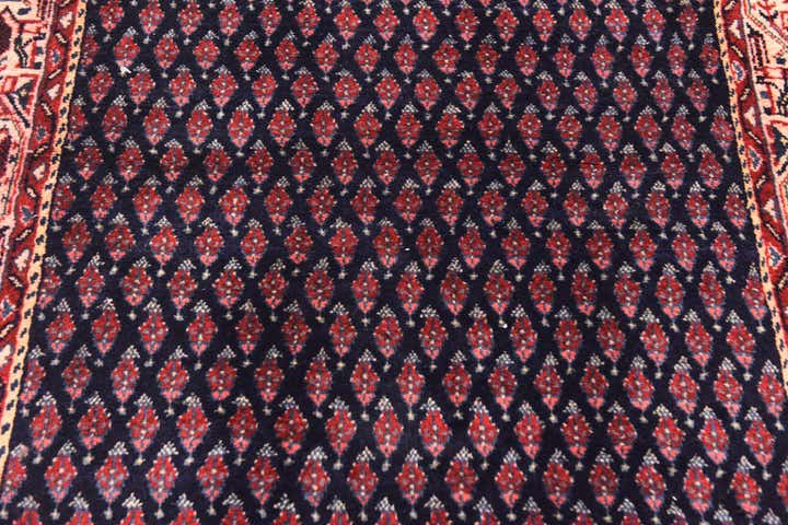 3' 7 x 10' 9 Hand Knotted Botemir Persian Wool Runner Rug