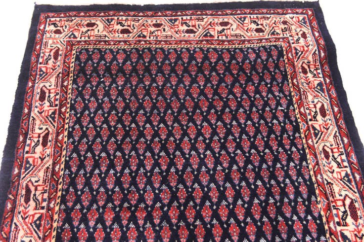 Detail image of 3' 7 x 10' 9 Hand Knotted Botemir Persian Wool Runner Rug