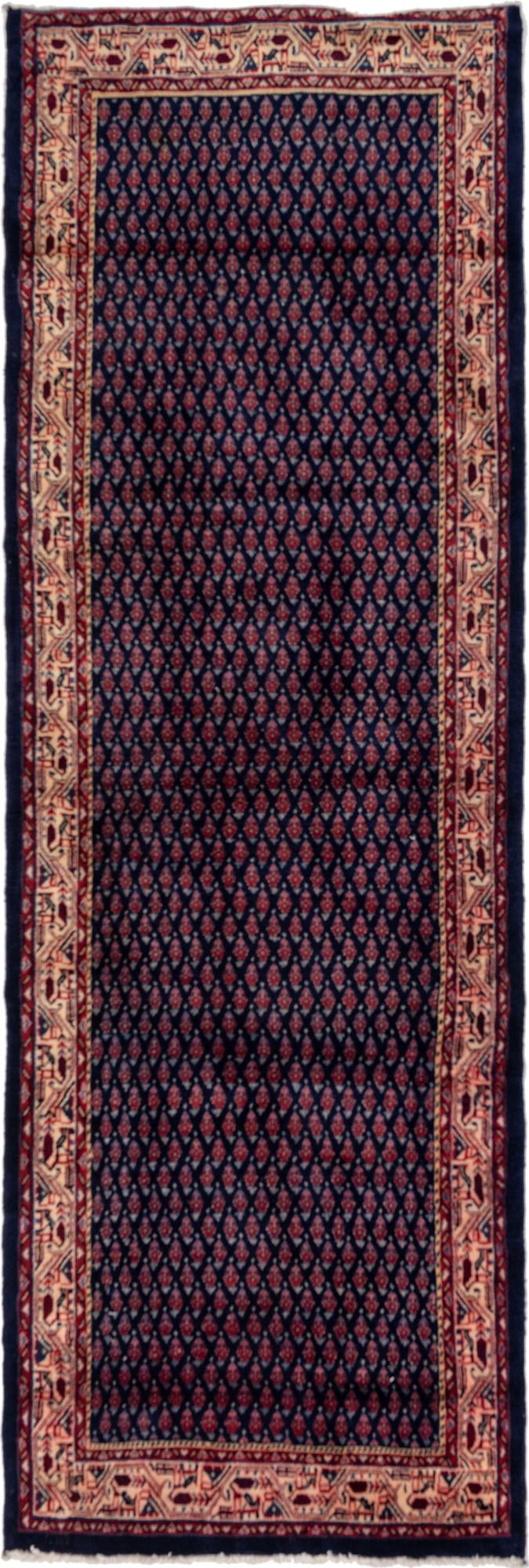 3' 7 x 10' 9 Hand Knotted Botemir Persian Wool Runner Rug