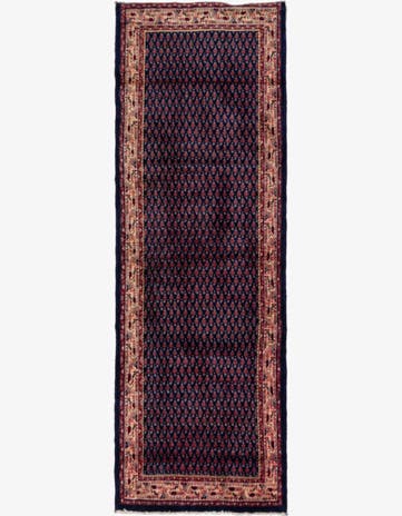 3' 7 x 10' 9 Hand Knotted Botemir Persian Wool Runner Rug