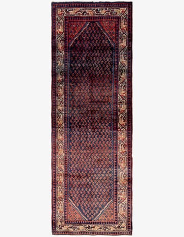 3' 5 x 10' 2 Hand Knotted Botemir Persian Wool Runner Rug