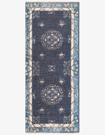 Navy Blue Boutique Runner Rug