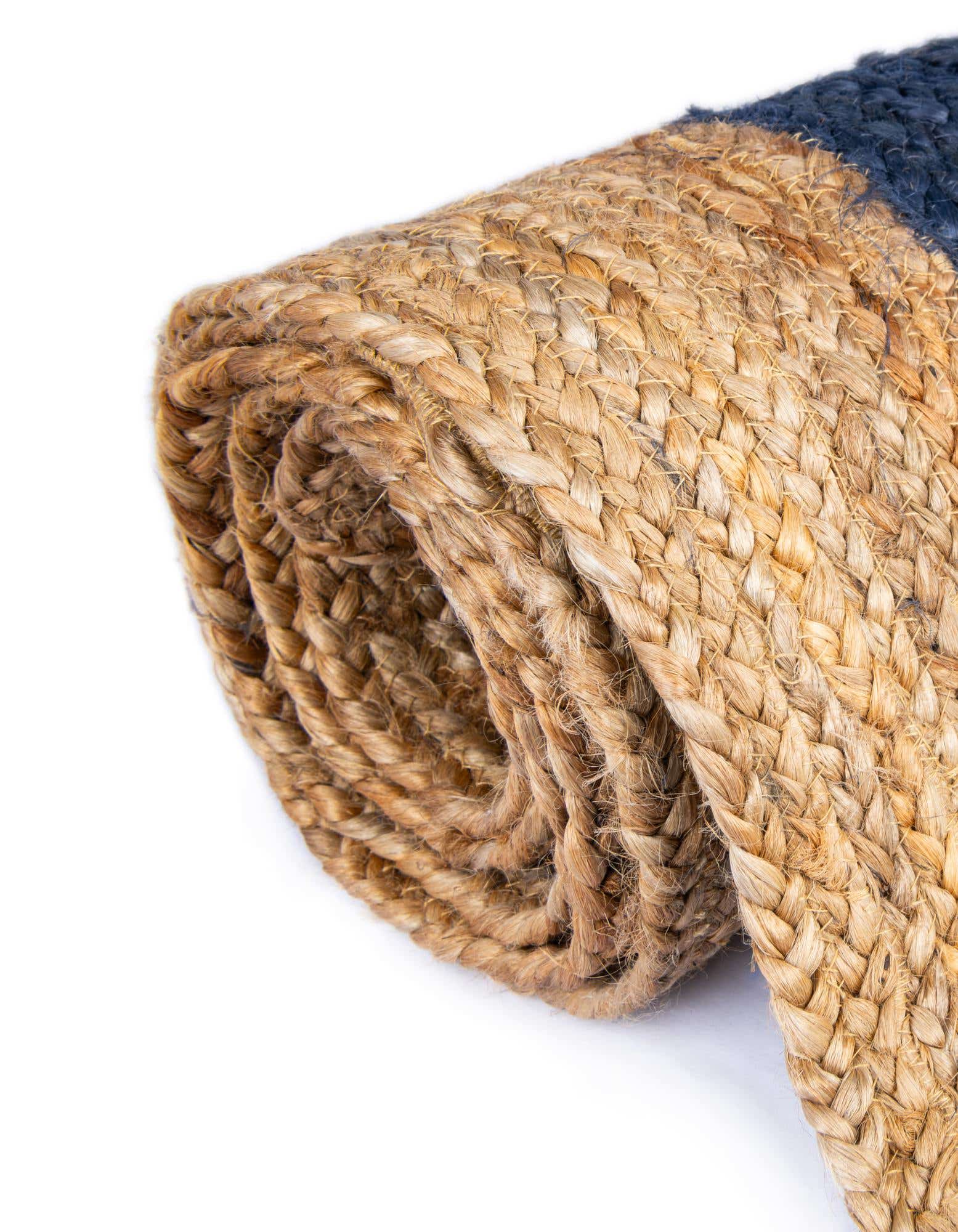 Detail image of 80cm x 185cm  Hand Braided Jute Runner Rug